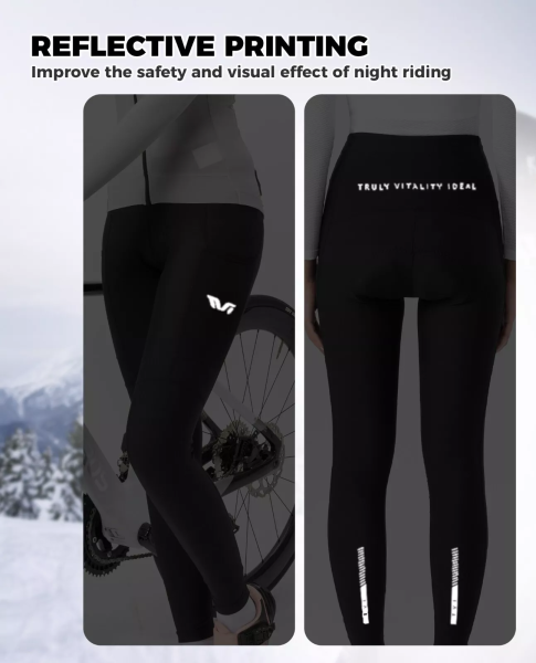 ROCKBROS | TVI Damen Fahrradhose – Gepolsterte Lange Radhose für Herbst/Winter, Sportbekleidung S-XXXL